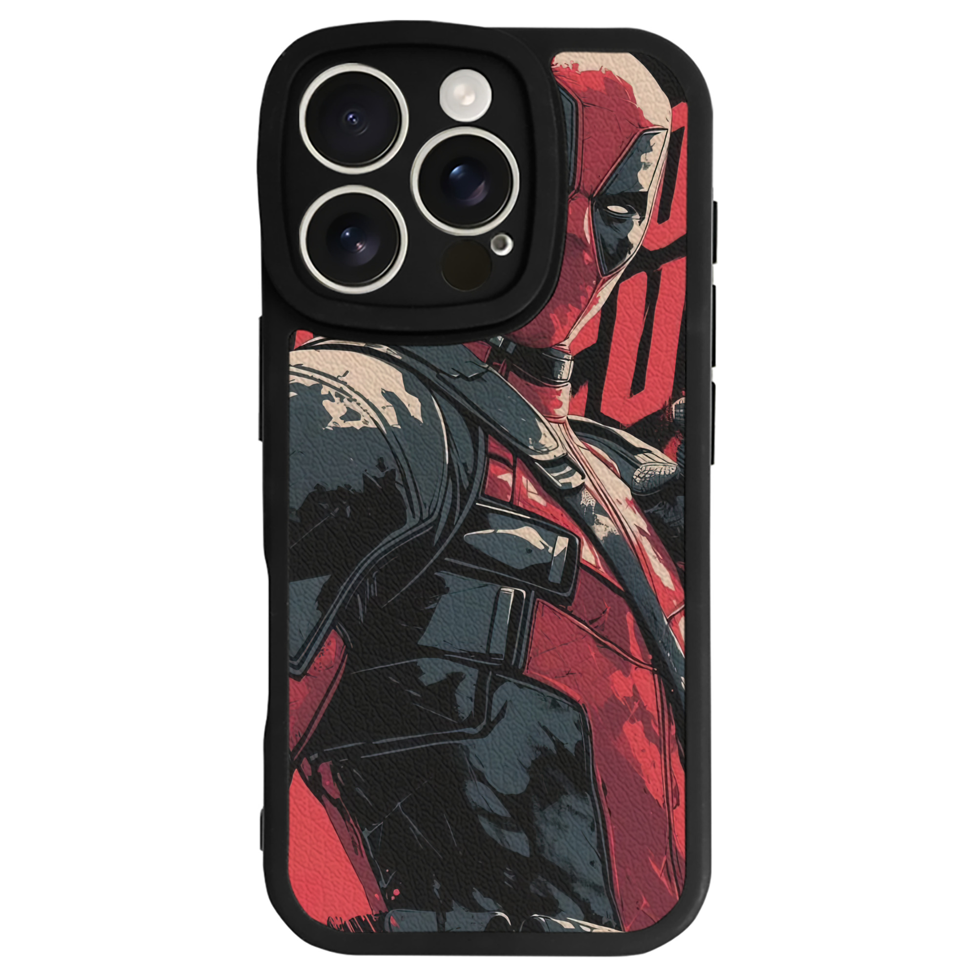 （画像用） Deadpool デッドプール 【iPhone 16シリーズ対応】シリコンスマホケース（レザー調） 材質：シリコン